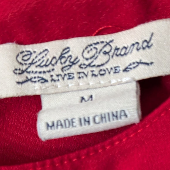 Lucky Brand Red Sleeveless Dress with Cutout Design Sz. M - Picture 6 of 7